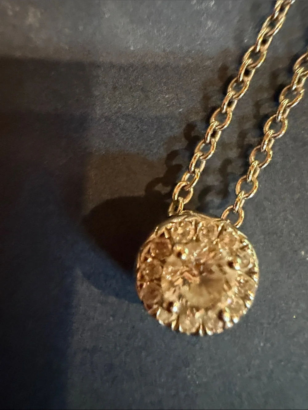 Delicate Diamond Pendant Necklace - White Gold
